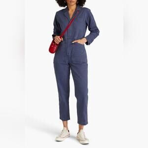 Alex Mill Cropped Herringbone Cotton Jumpsuit Size M - NWOT Multipocket Utility